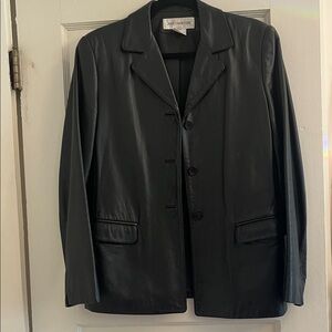Jones New York Black Leather Jacket